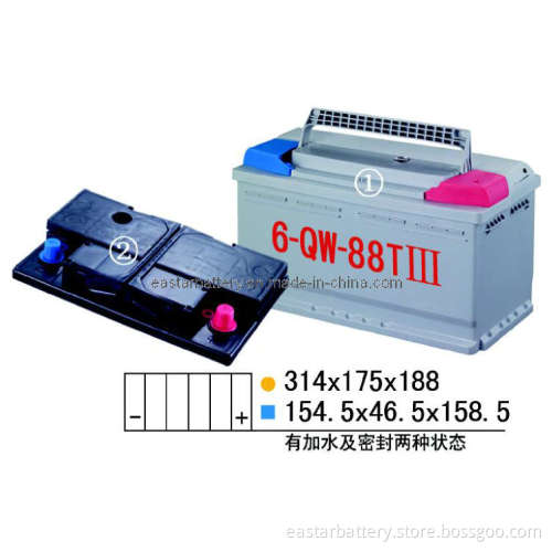 12V88ah DIN Mf Vehicle Battery (Car Battery) (58815-MF)